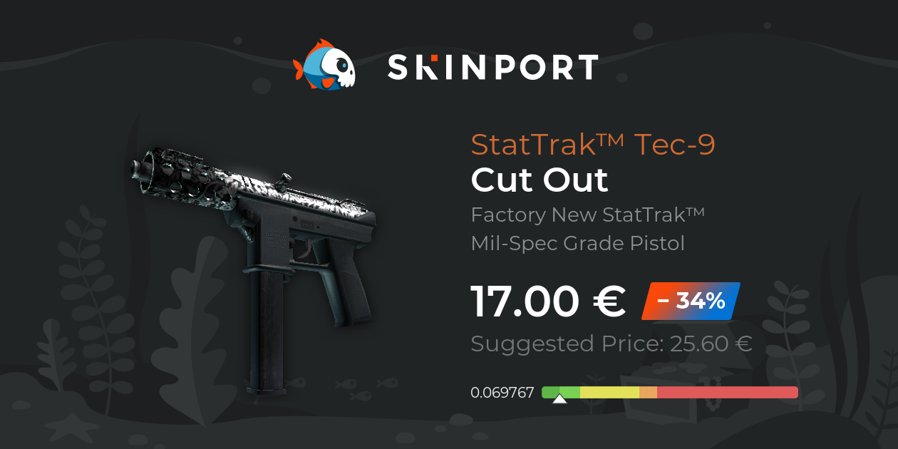StatTrak™ Tec-9 | Cut Out (Factory New) - Counter-Strike 2 - Skinport