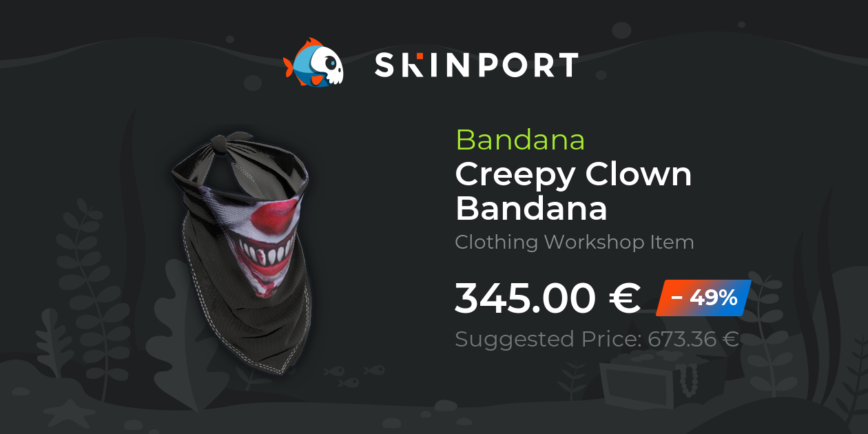 Creepy Clown Bandana Rust Skinport