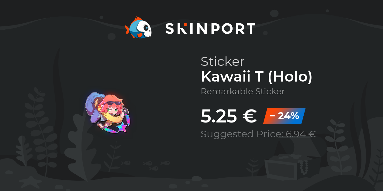 Sticker Kawaii T (Holo) CSGO Skinport