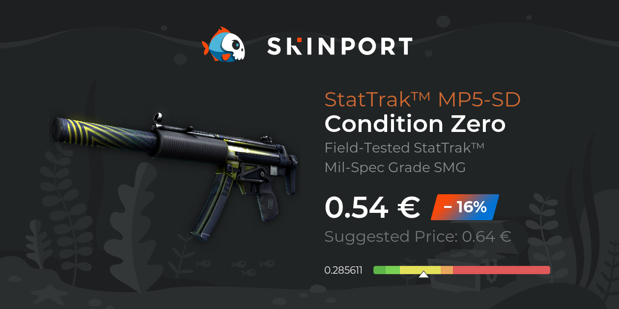 MP5-SD  Condition Zero (Field Tested-0.18) Skin Showcase from new