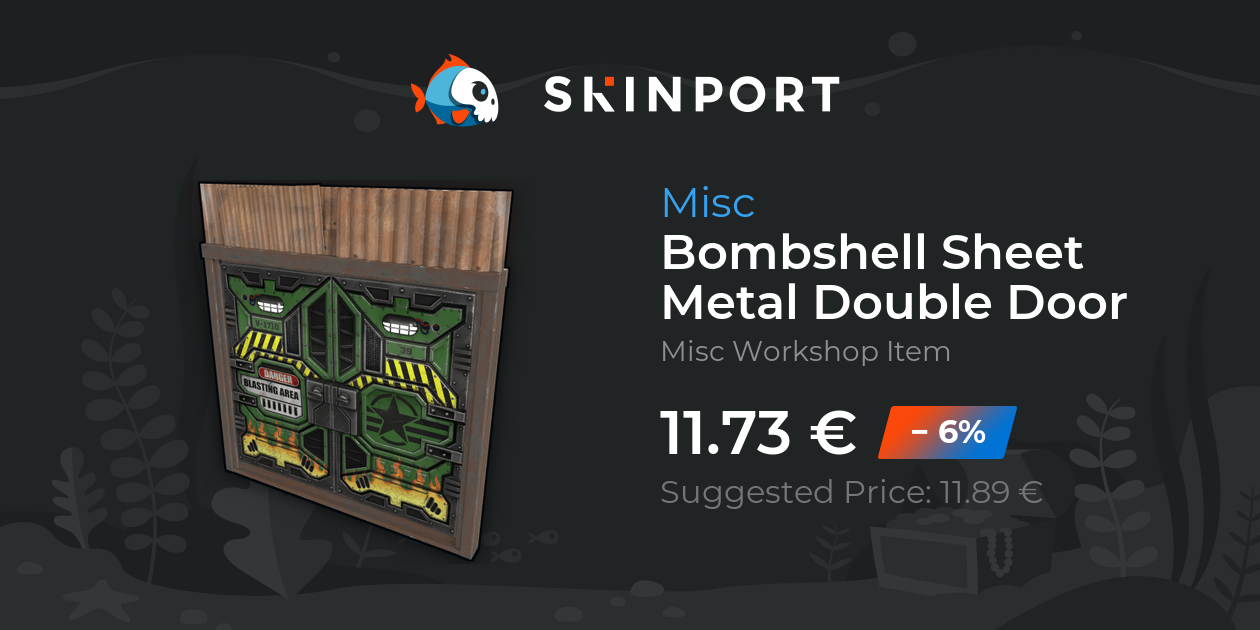 Bombshell Sheet Metal Double Door - Rust - Skinport