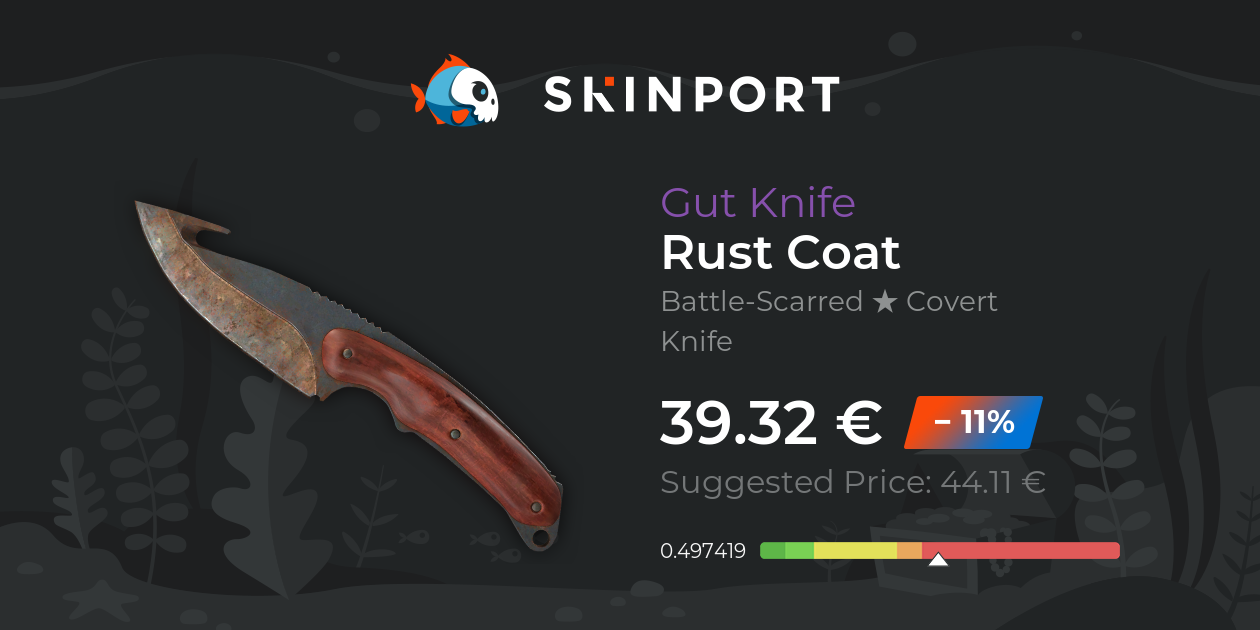 Gut Knife | Rust Coat (Battle-Scarred) - Counter-Strike 2 - Skinport