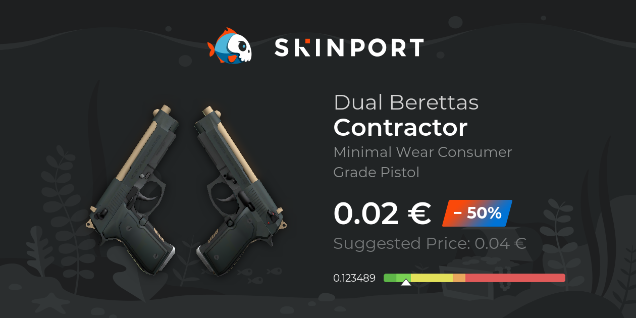 Dual Berettas | Contractor (Minimal Wear) - Counter-Strike 2 - Skinport
