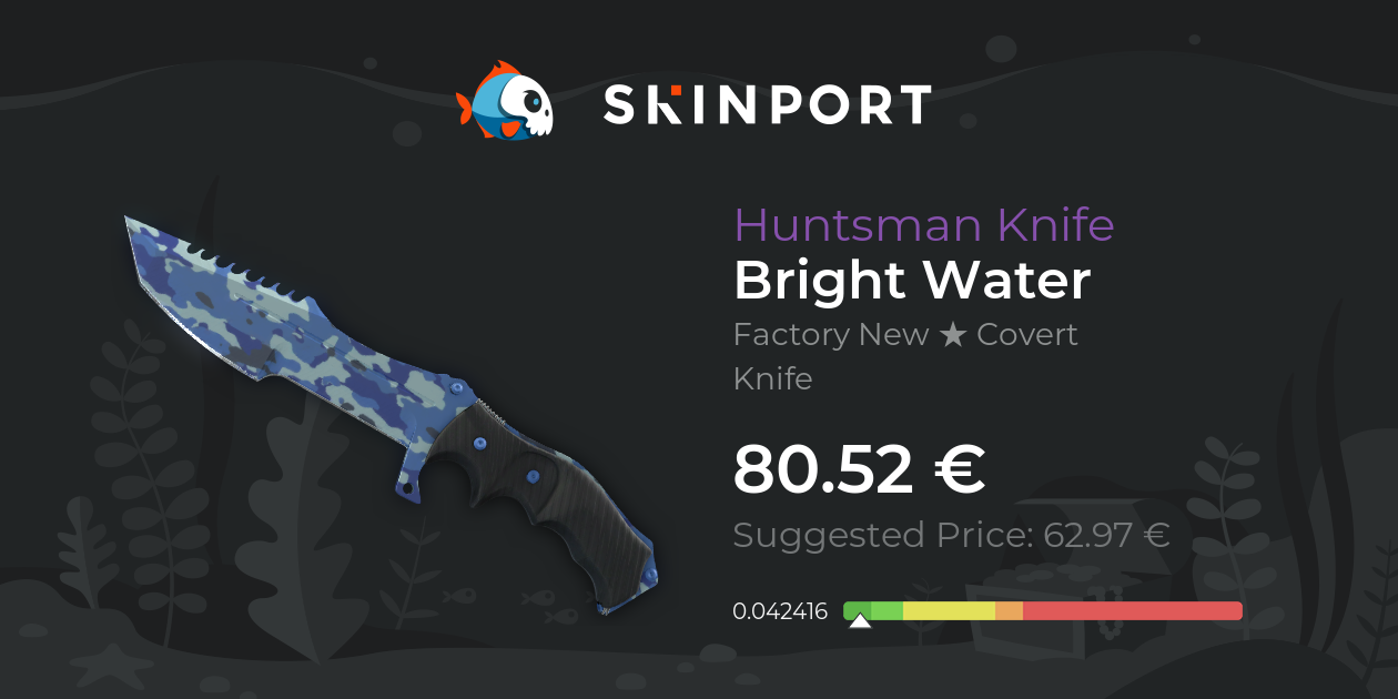 Faca Huntsman ★ | Bright Water (Original de Fábrica) - Counter-Strike 2 ...