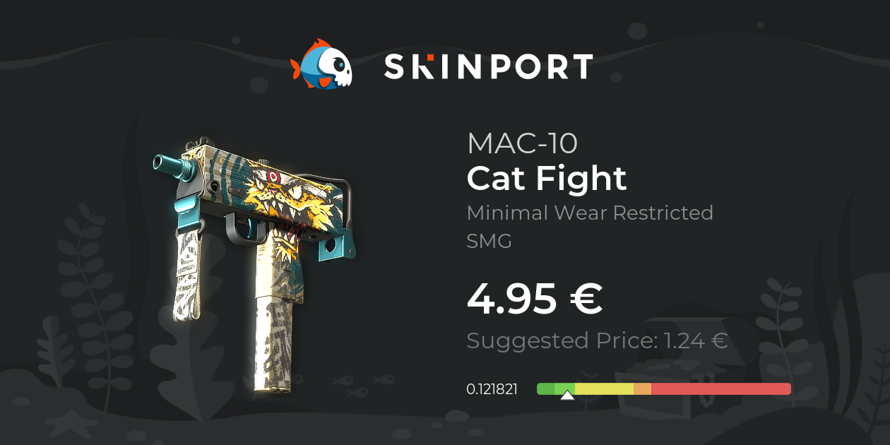 MAC-10 | Cat Fight (Minimal Wear) - Counter-Strike 2 - Skinport