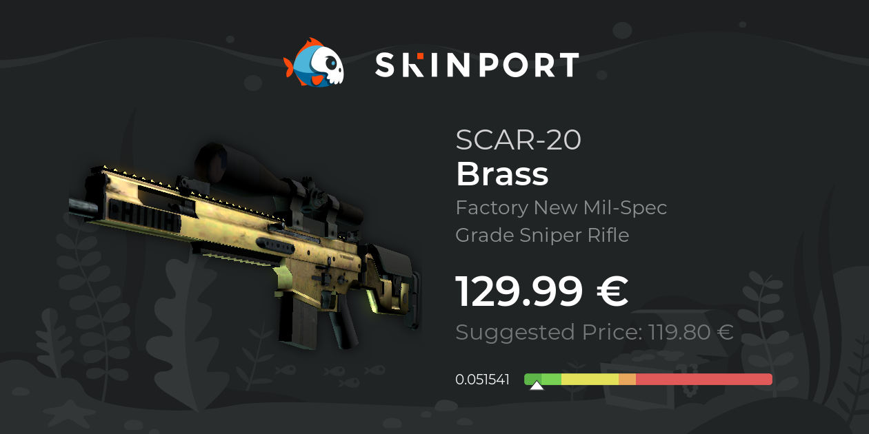 SCAR-20 | Brass (Factory New) - CS:GO - Skinport