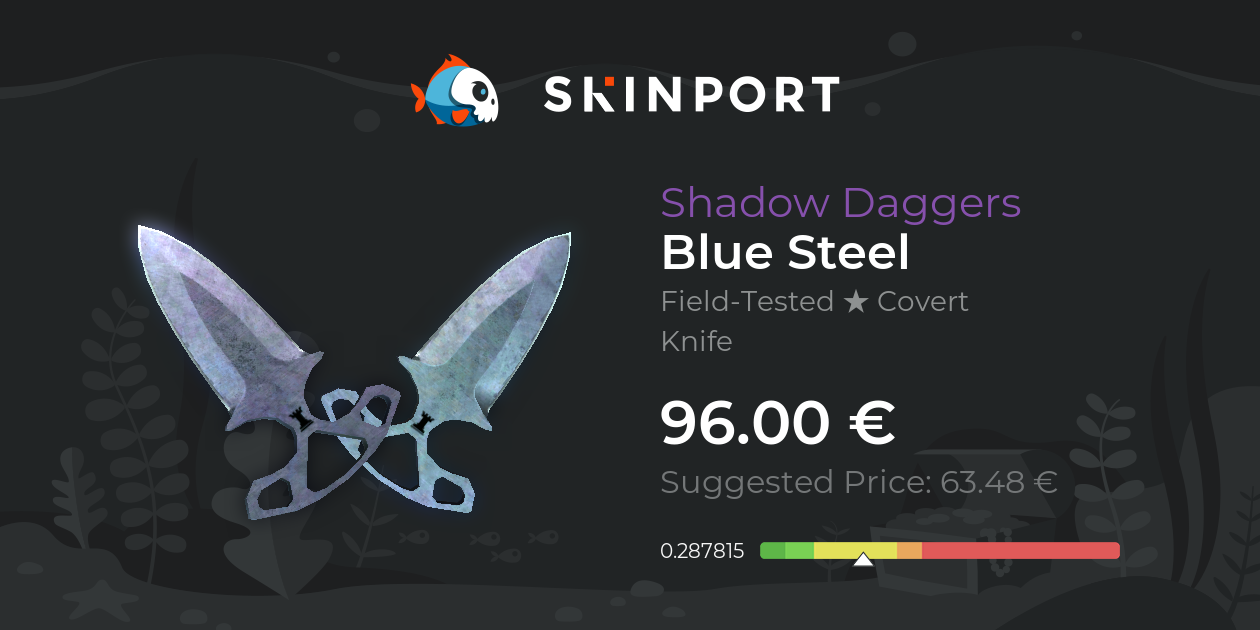 Shadow Daggers | Blue Steel (Field-Tested) - CS:GO - Skinport