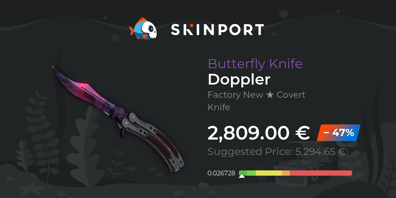 Butterfly Knife Doppler (Factory New) CSGO Skinport
