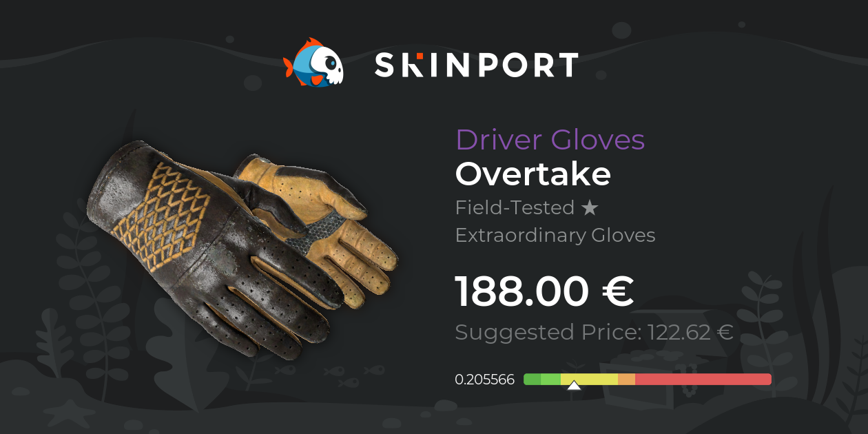 Driver Gloves | Overtake (Field-Tested) - CS:GO - Skinport