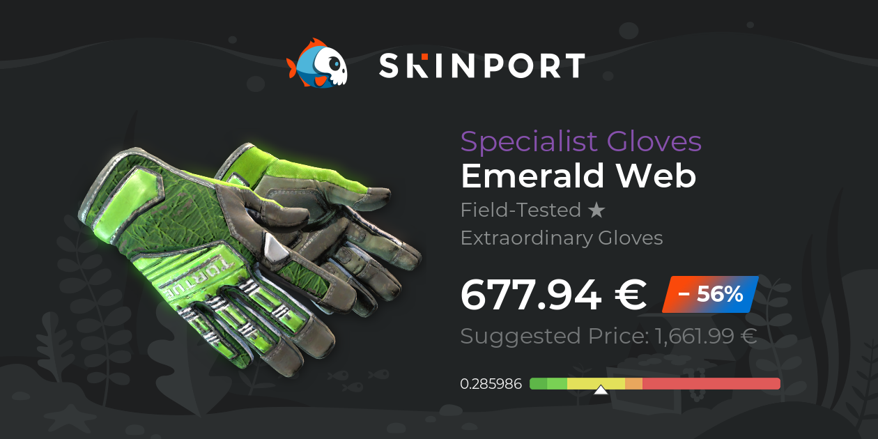 Specialist Gloves | Emerald Web (Field-Tested) - Counter-Strike 2 ...
