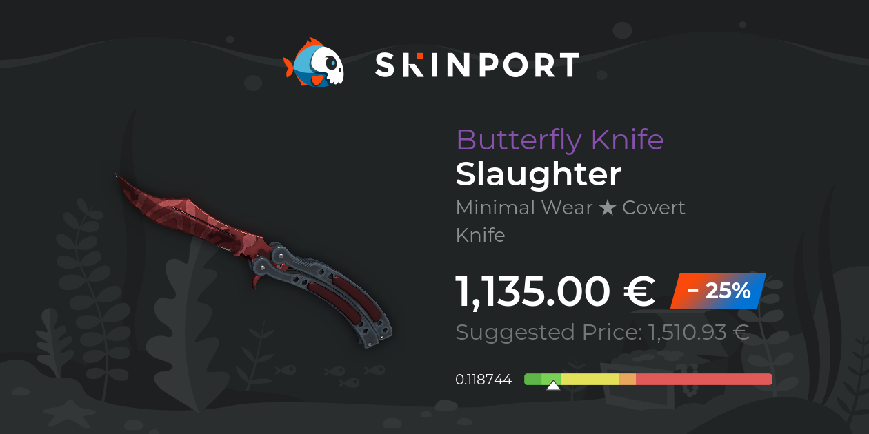 Butterfly Knife Slaughter (Minimal Wear) CSGO Skinport