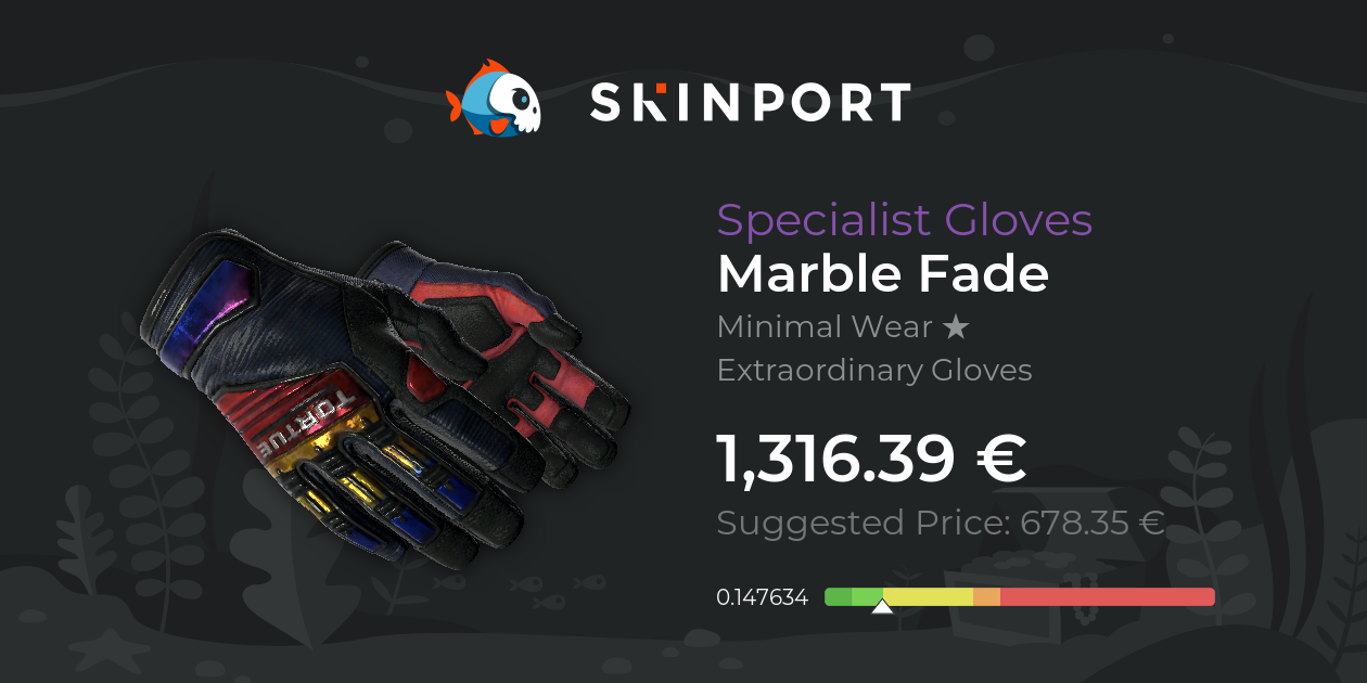 Specialist Gloves Marble Fade (Minimal Wear) CS2 Skinport