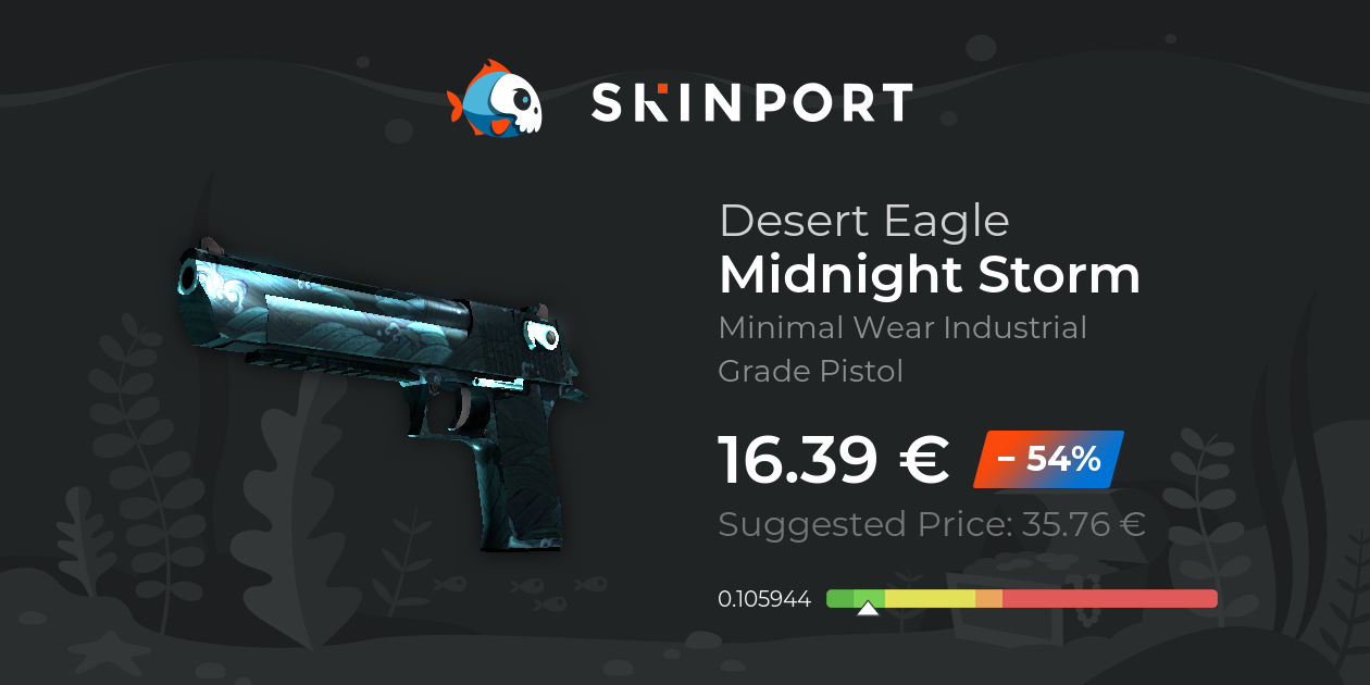 Desert Eagle Midnight Storm (Minimal Wear) CSGO Skinport