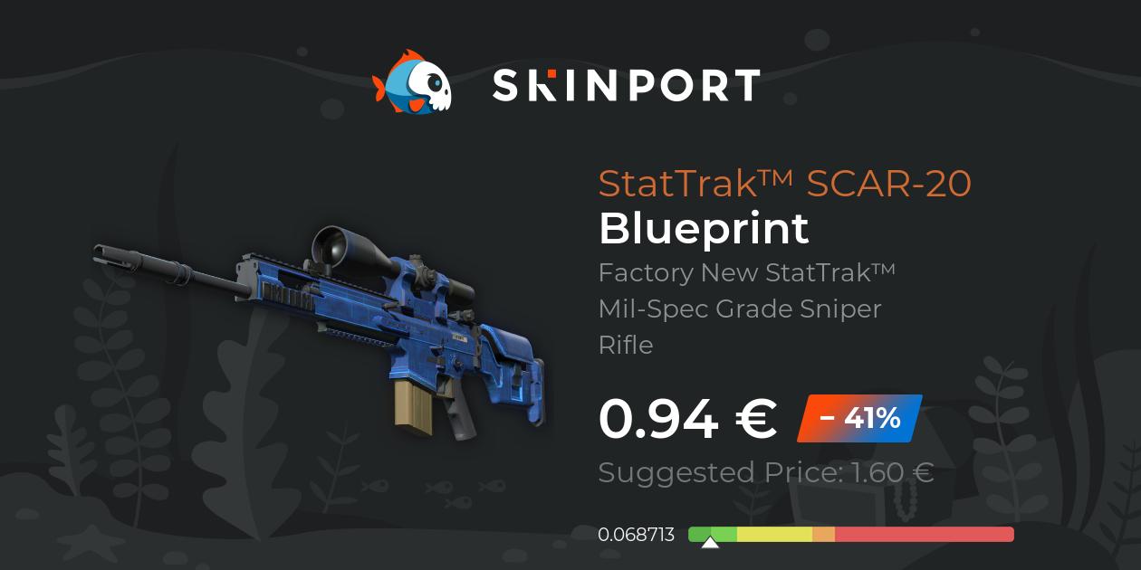 StatTrak™ SCAR-20 | Blueprint (Factory New) - Counter-Strike 2 - Skinport