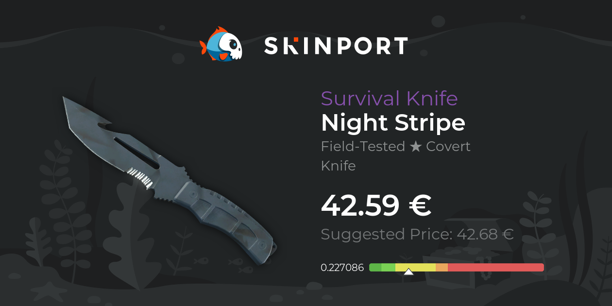 Survival Knife | Night Stripe (Field-Tested) - Counter-Strike 2 - Skinport