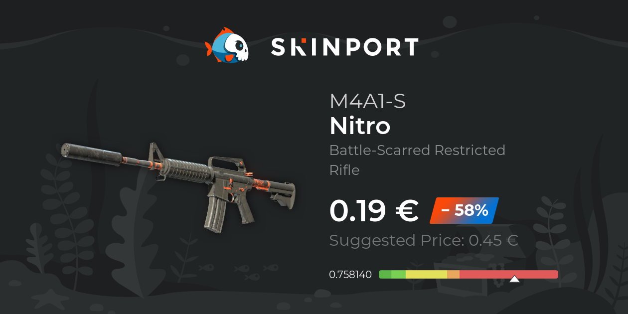 M4A1-S | Nitro (Battle-Scarred) - Counter-Strike 2 - Skinport