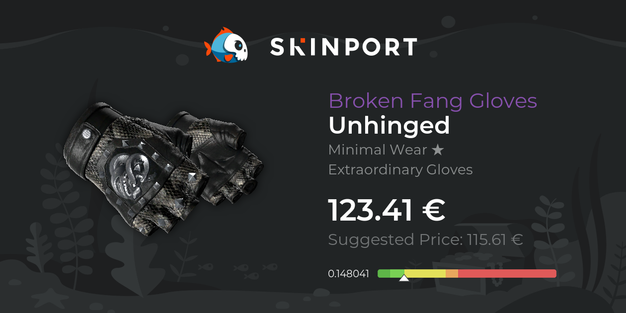 Broken Fang Gloves Unhinged (Minimal Wear) CSGO Skinport