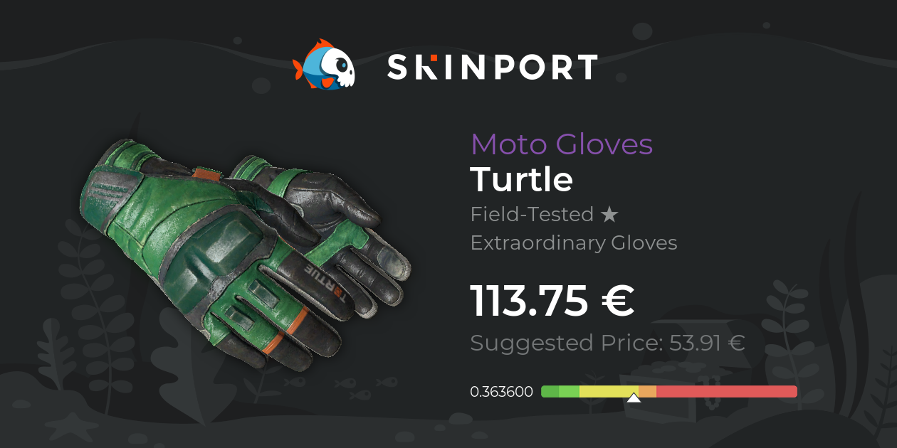 Moto Gloves | Turtle (Field-Tested) - Counter-Strike 2 - Skinport