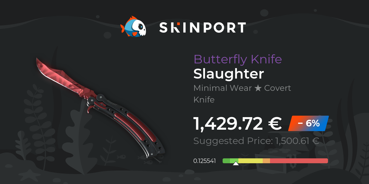 Butterfly Knife Slaughter (Minimal Wear) CounterStrike 2 Skinport
