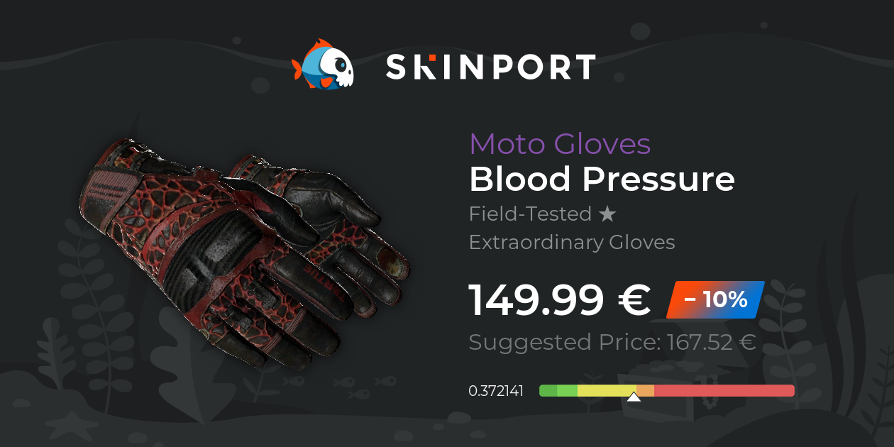 Moto Gloves Blood Pressure (FieldTested) CounterStrike 2 Skinport