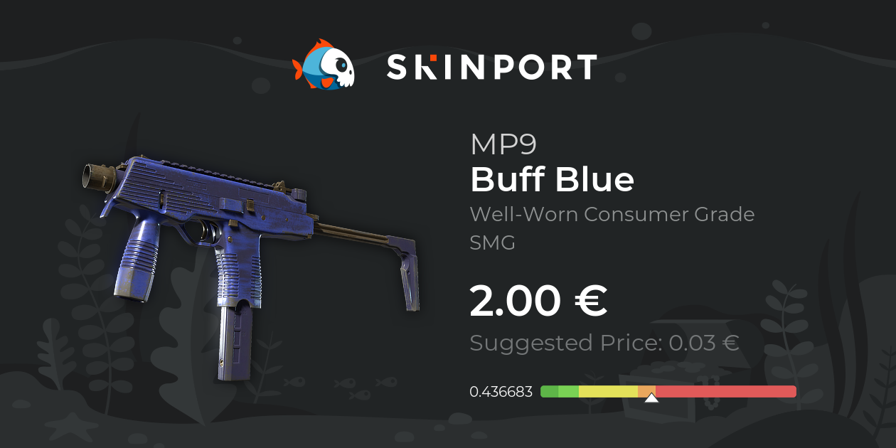 MP9 | Buff Blue (Well-Worn) - Counter-Strike 2 - Skinport