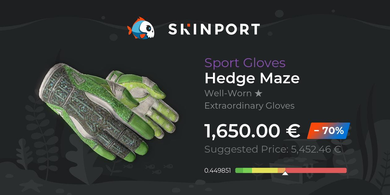 Sport Gloves Hedge Maze (WellWorn) CSGO Skinport